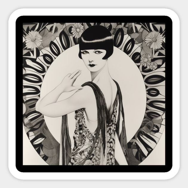 Louise Brooks Sticker by ComicsFactory